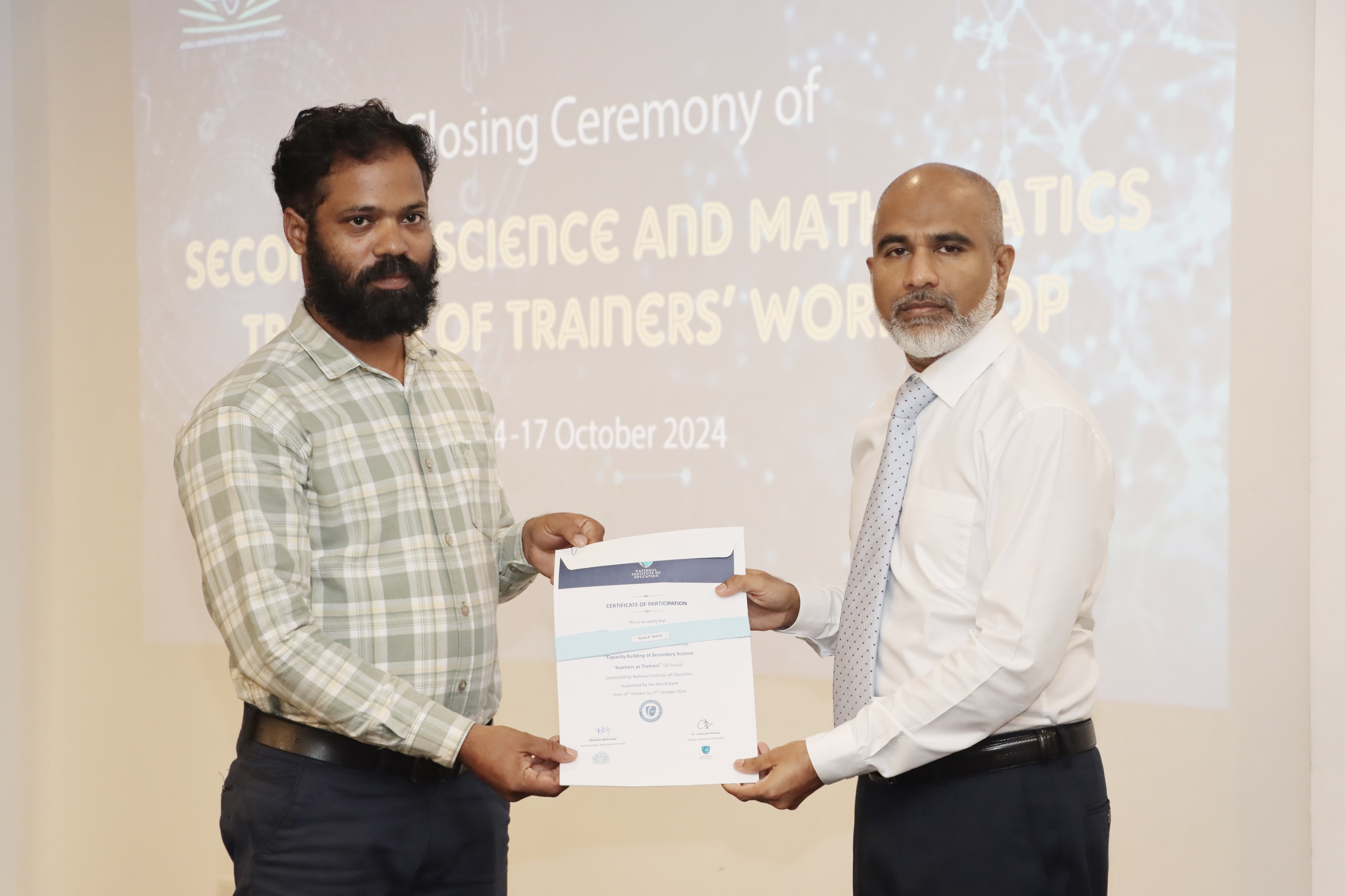ހިސާބު އަދި ސައިންސް ޓީ.އޯ.ޓީ ނިންމުން